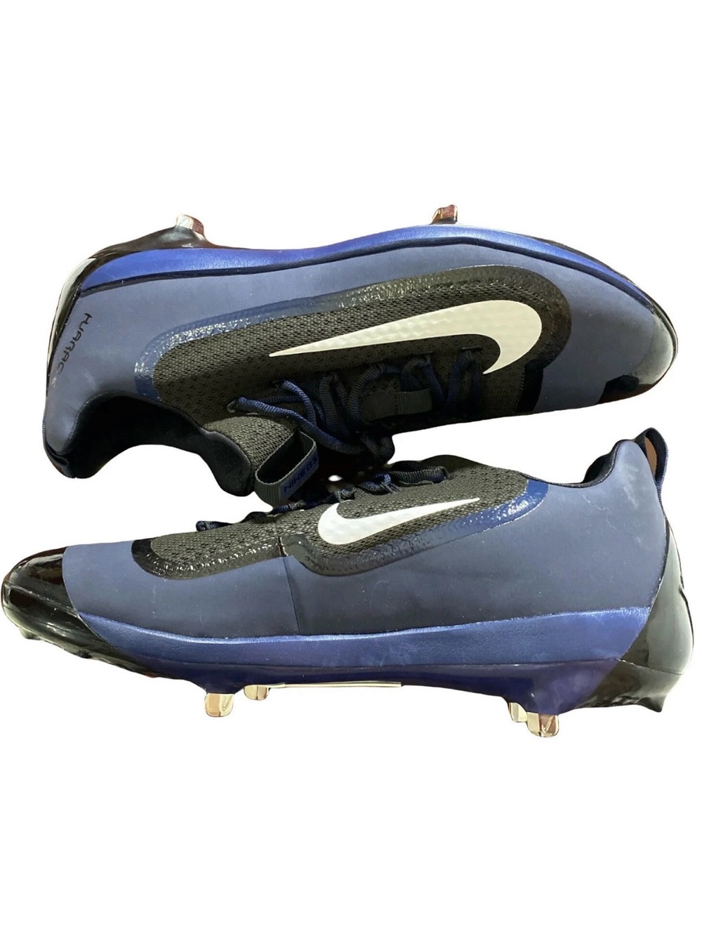 Nike Men’s Blue and Black Football Cleats with White Swoosh